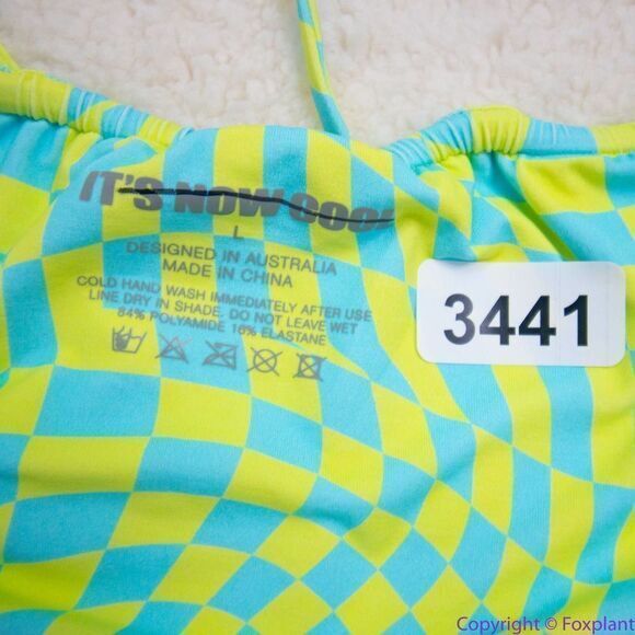 NEW It’s Now‎ Cool x free people checkered wave bikini bottom, L - Picture 6 of 16